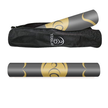 Yugland Personnalize Exercice imprimé graphique personnalisé gris et or populaire Pu Eco Friendly Yoga Mat